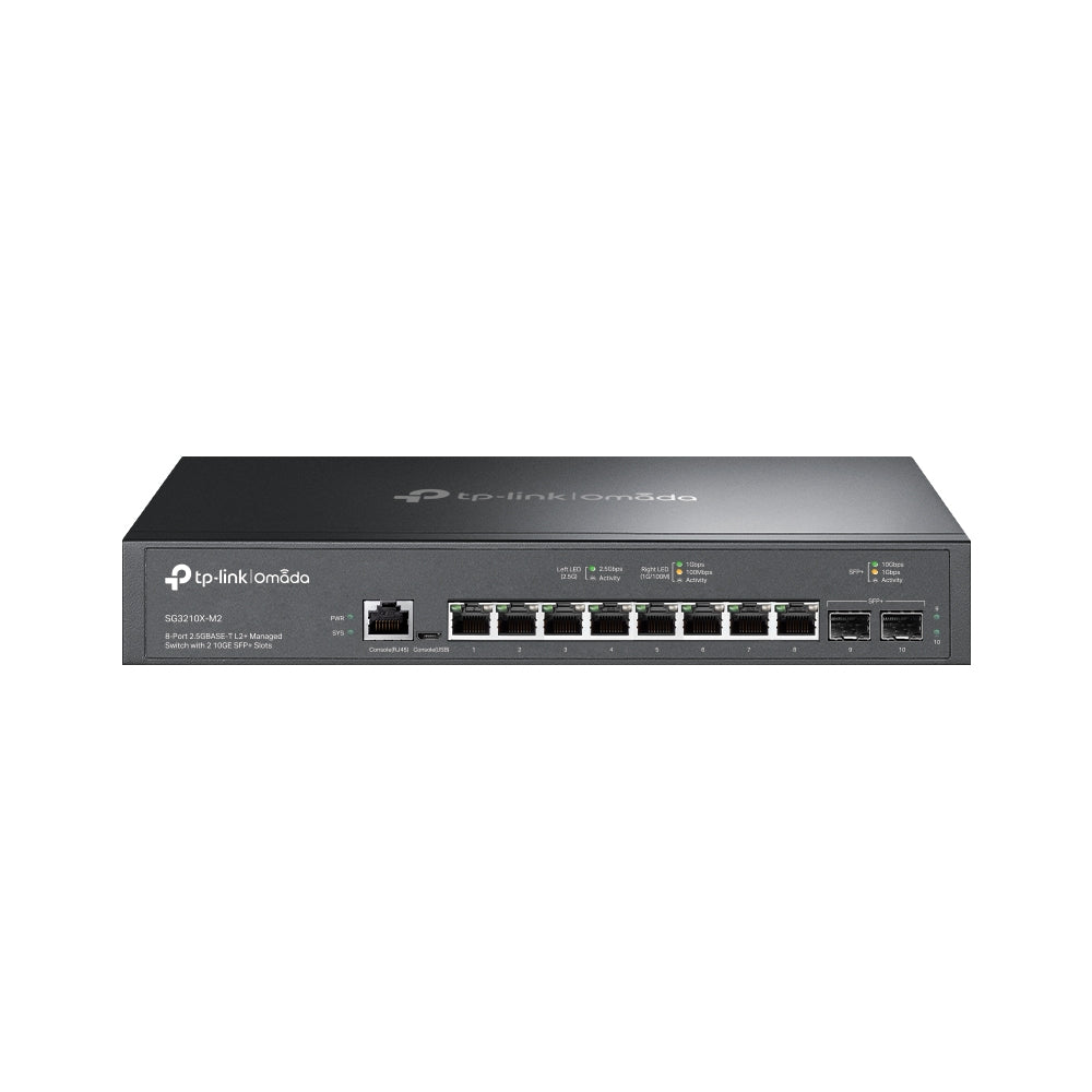 TP-Link SG3210X-M2 v1.0, Omada 8-Port 2.5G and 2xSFP+ L2+ Managed Switch - sentinet.gr