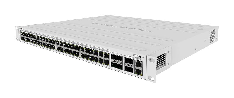 MikroTik CRS354-48P-4S+2Q+RM, 650MHz, 64MB, 48xGigabit, 4xSFP+, 2xQSFP+, 48x PoE+ 802.3at/af and 26V or 53V Passive PoE, L5 - sentinet.gr
