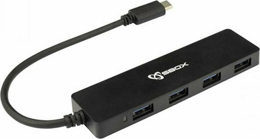 Sbox USB-C Male 4-Port USB 3.1 Hub - (H-404C) - sentinet.gr