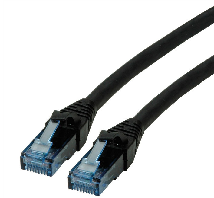 Roline UTP 0.5m Cat6a Black Component Level LSOH - (21.15.2750) - sentinet.gr