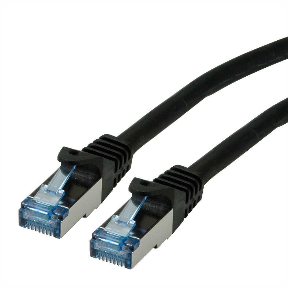 Roline SFTP 1m Cat6a Black Component Level LSOH - (21.15.2851) - sentinet.gr
