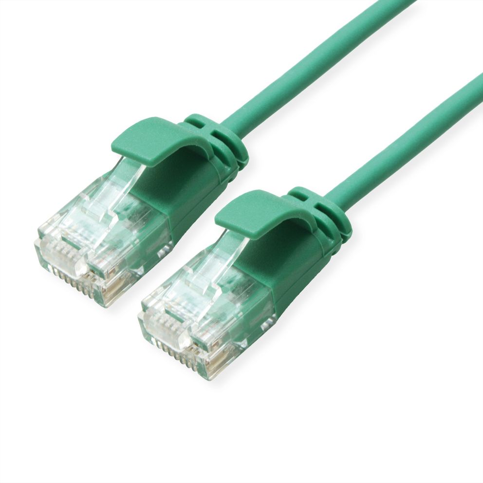 Roline UTP 0.5m Cat6a Green Slim LSZH - (21.15.3932) - sentinet.gr