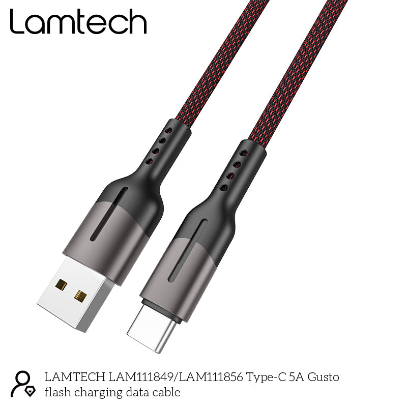 Lamtech USB Type-C Super Fast Charging Cable 5A 1.2m - (LAM111849) - sentinet.gr