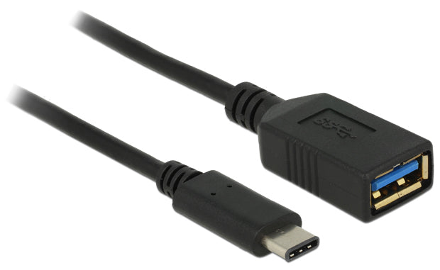 Delock 65634 Adapter SuperSpeed USB (USB 3.1 Gen 1) USB Type-C™ male>USB Type A female 15 cm black - sentinet.gr