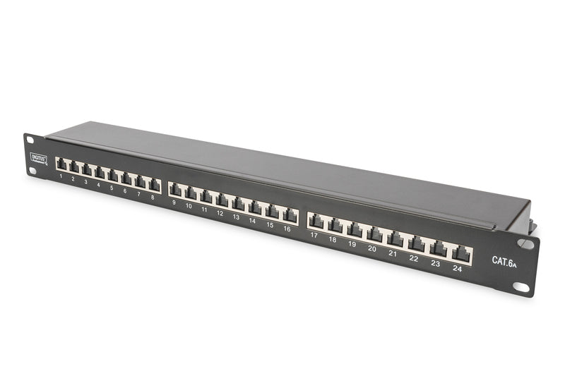 Digitus DN-91624S-EA-B Patchpanel 24p CAT6a SFTP - (Black) - sentinet.gr