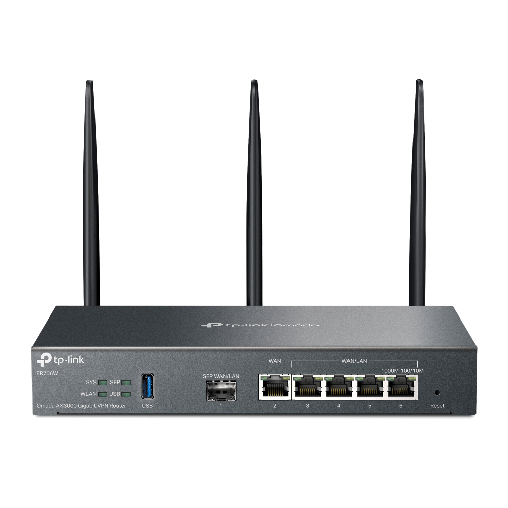 TP-Link ER706W v1.0, Omada WiFi 6 AX3000 Gigabit VPN Router - sentinet.gr