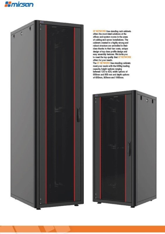 MIRSAN Επιδαπέδια καμπίνα 20U με βάθος 80cm - (GTN20U68.01) - sentinet.gr