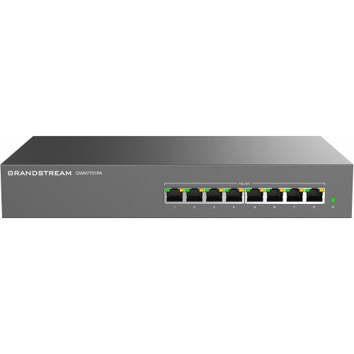 Grandstream GWN7701PA, 8-Port Gigabit Unmanaged PoE Switch with 8-Port PoE+ - sentinet.gr