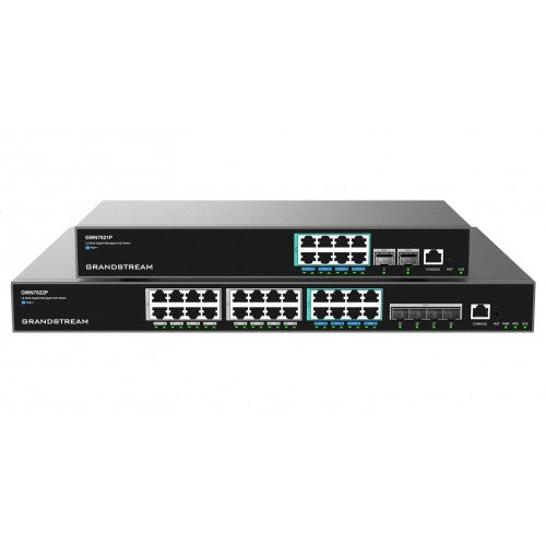 Grandstream GWN7822P, 24-Port 16xGigabit 8x2.5G Multi-Gigabit Layer 3 Managed PoE Switch with 4 SFP+ Ports - sentinet.gr