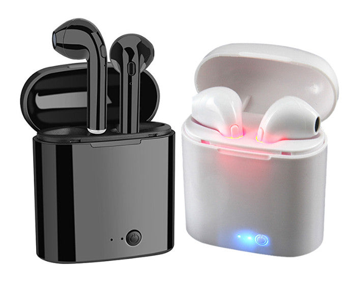 i7S TWS True Wireless Bluetooth Earbuds Earphone Earpieces with Charging Box - White - sentinet.gr