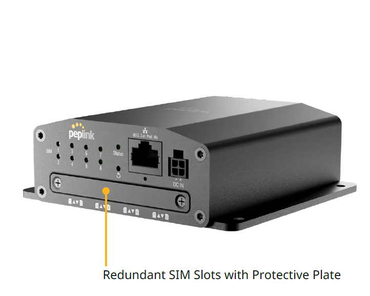 Peplink SIM Injector mini, 8x SIM cards capacity, 1x 10/100 Ethernet with PoE 802.3at IN - (SIM-MINI-8-1E) - sentinet.gr
