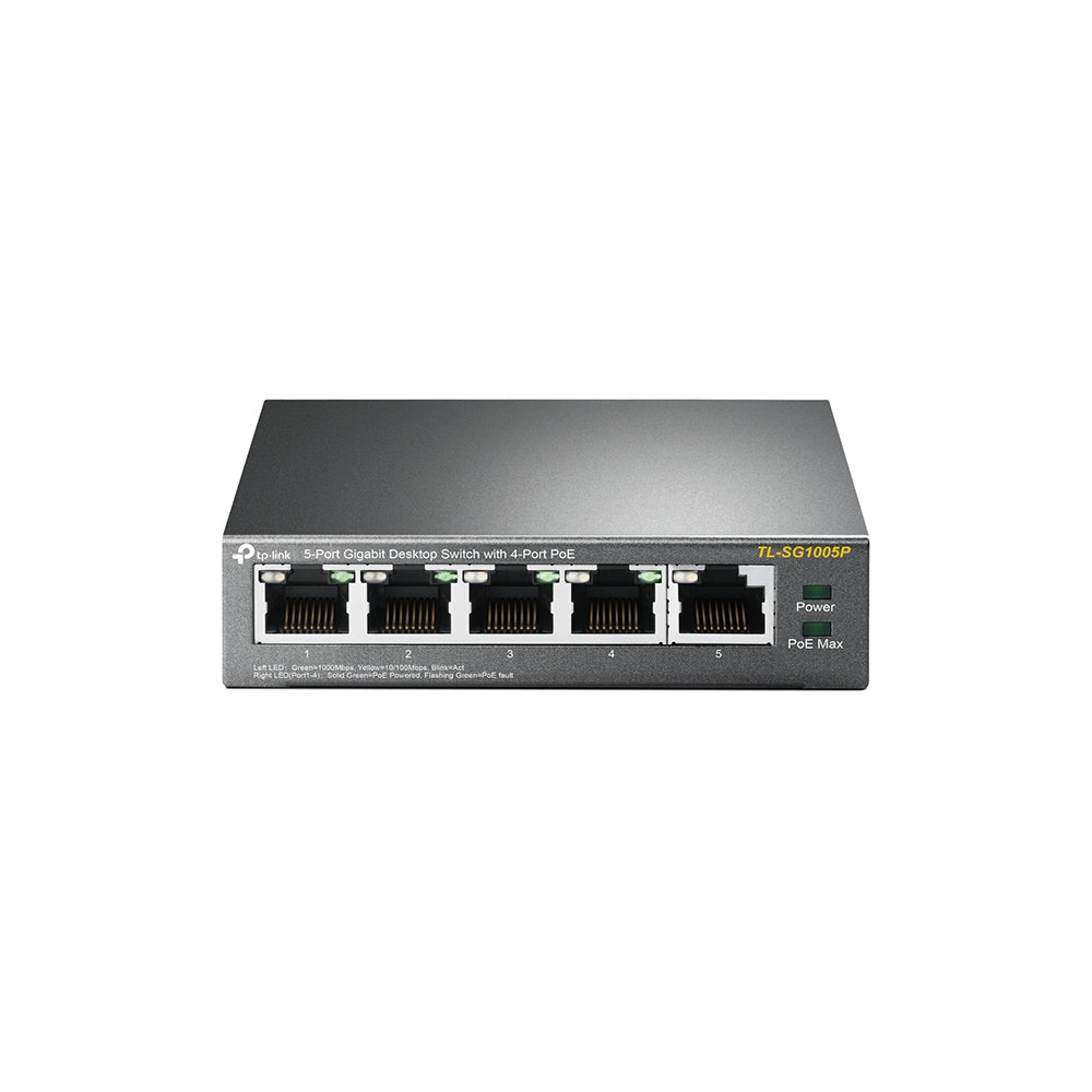 TP-Link TL-SG1005P v5.0, 5-Port Gigabit Desktop Switch with 4-Port PoE - sentinet.gr