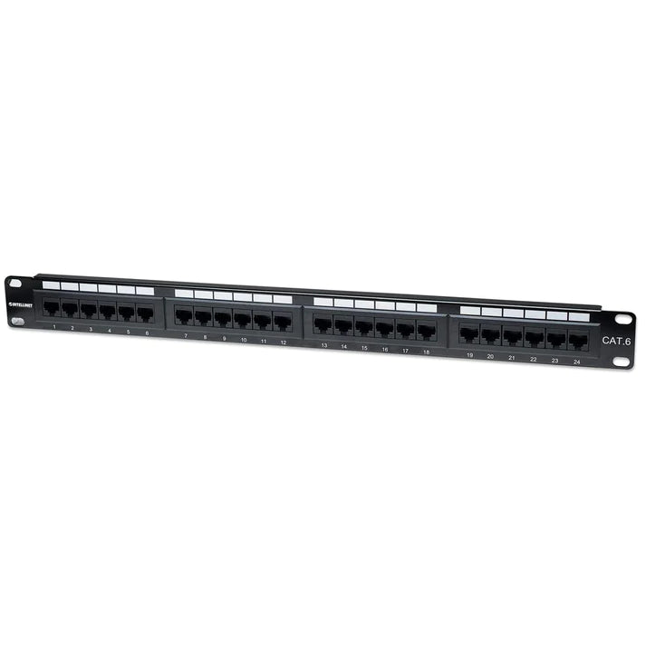 Intellinet Patchpanel 24p CAT6 UTP ΜΑΥΡΟ - (520959) - sentinet.gr