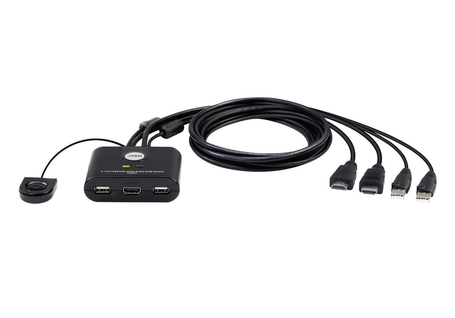 Aten CS22HF/7262, 2-Port USB FHD HDMI Cable KVM Switch - sentinet.gr