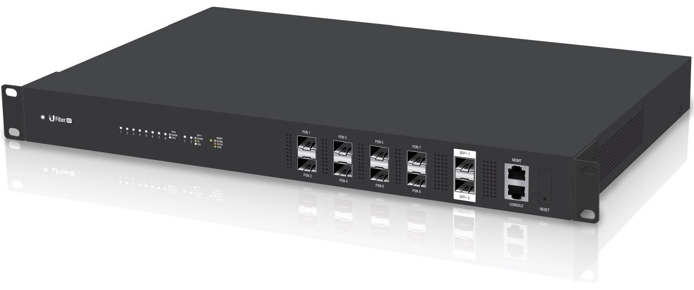 Ubiquiti UF-OLT, U Fiber OLT, 8xGPON optical line terminal (OLT) designed to manage fiber internet service for up to 1,024 clients (128 per port), 2xSFP+, 1xEthernet - sentinet.gr