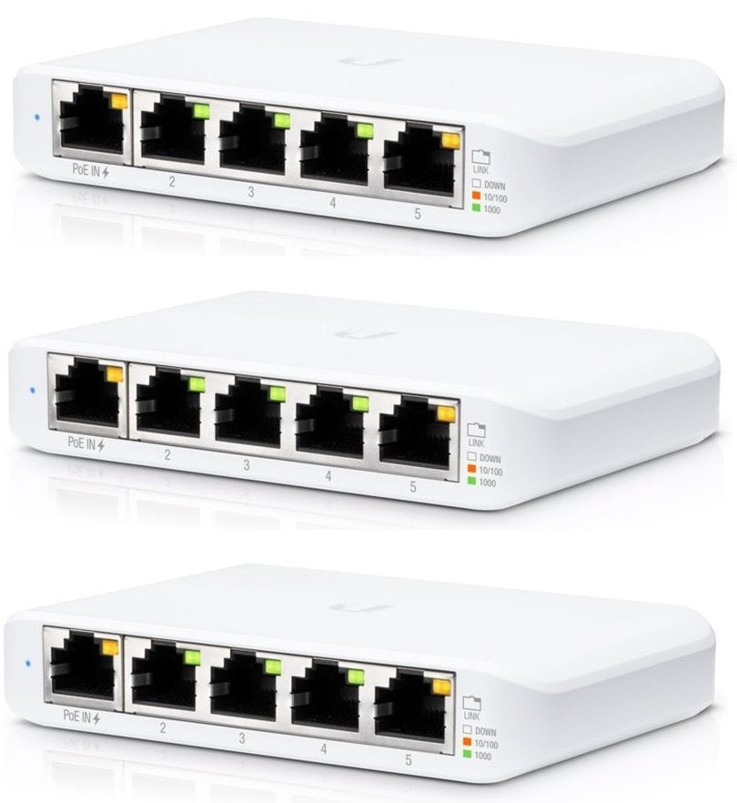 Ubiquiti USW-Flex-Mini-3, UniFi Switch, 5xGigabit, PoE IN, 3-pack - sentinet.gr