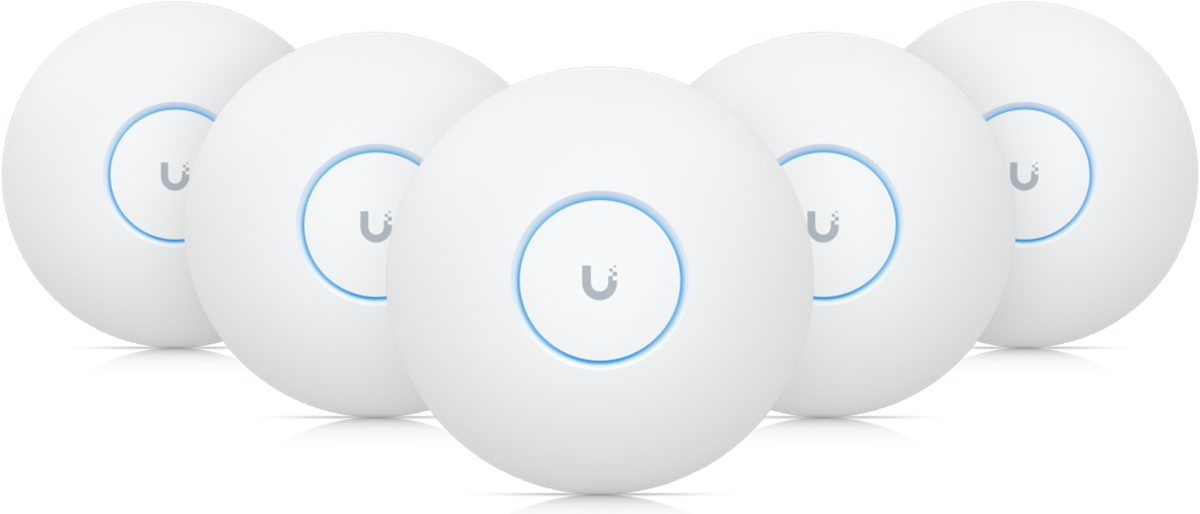 Ubiquiti U7-Pro-5 (5-Pack), UniFi WiFi 7 Pro, 4dBi, 22dBm, 688Mbps, 2x2 @ 2.4GHz & 6dBi, 26dBm, 2882Mbps, 2x2 @ 5GHz, & 5.8dBi, 23dBm, 5765Mbps, 2x2 @ 6GHz, 1x 2.5Gbps - sentinet.gr