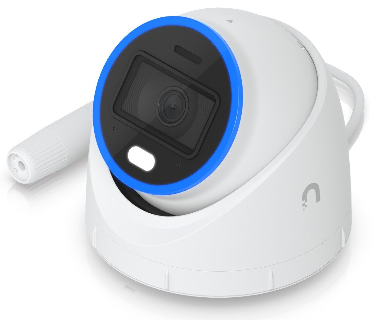 Ubiquiti UVC-AI-Turret-W, All-weather, vandal-proof 4K PoE+ turret camera with enhanced AI capabilities and IR and visible LEDs for night vision, White - sentinet.gr