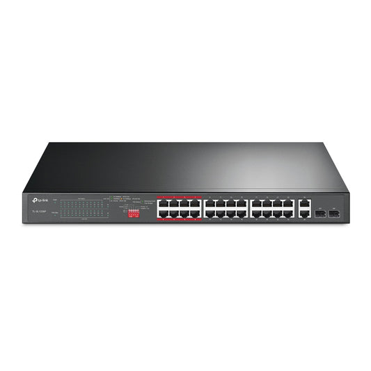 TP-Link TL-SL1226P v4.0, 24-Port 10/100Mbps + 2-Port Gigabit Unmanaged PoE+ Switch - sentinet.gr