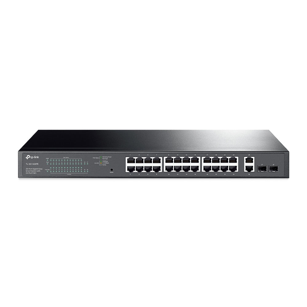 TP-Link TL-SG1428PE v3.0, 28-Port Gigabit Easy Smart Switch with 24-Port PoE+ and 2xSFP - sentinet.gr