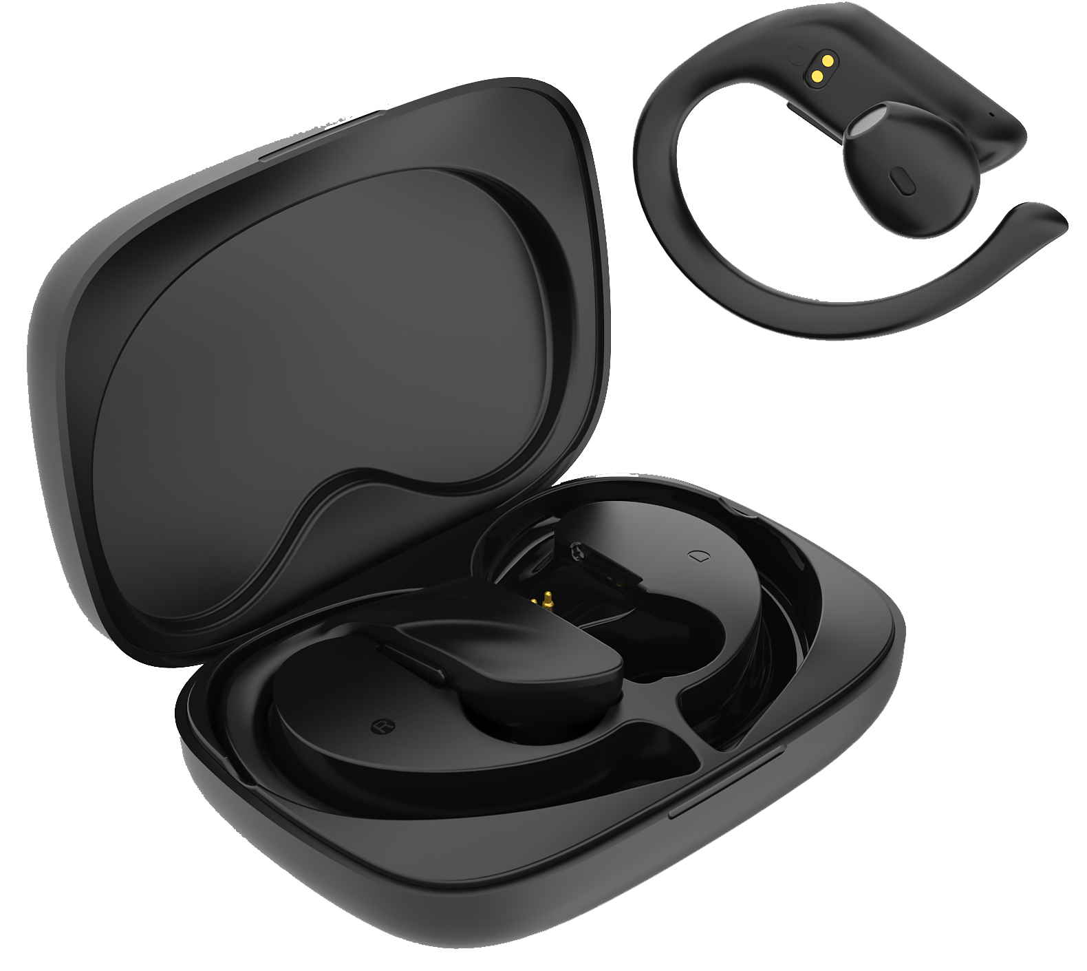 Lamtech Bluetooth 5.0 Sport TWS Earphones With Charging Dock Black - (LAM021820) - sentinet.gr