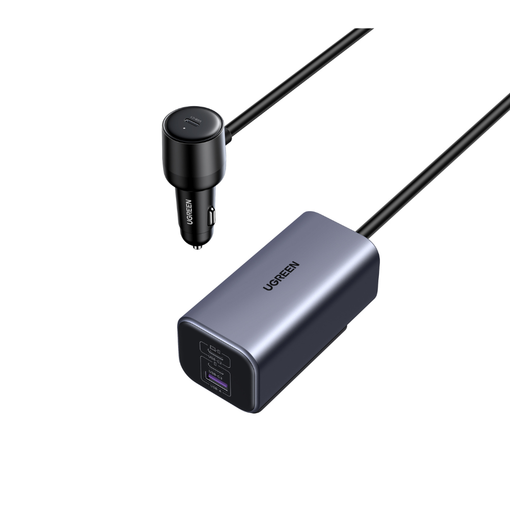 UGREEN EC706-35571, 150W USB-C Car Charger with Extended USB-A+2*USB-C Charging Hub - sentinet.gr