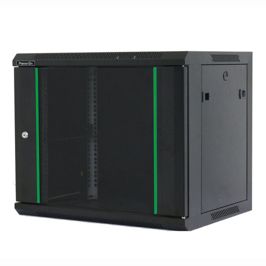 POWER ON W.6404, Rack Επιτοίχιο 4U με βάθος 450 mm (Black) - sentinet.gr