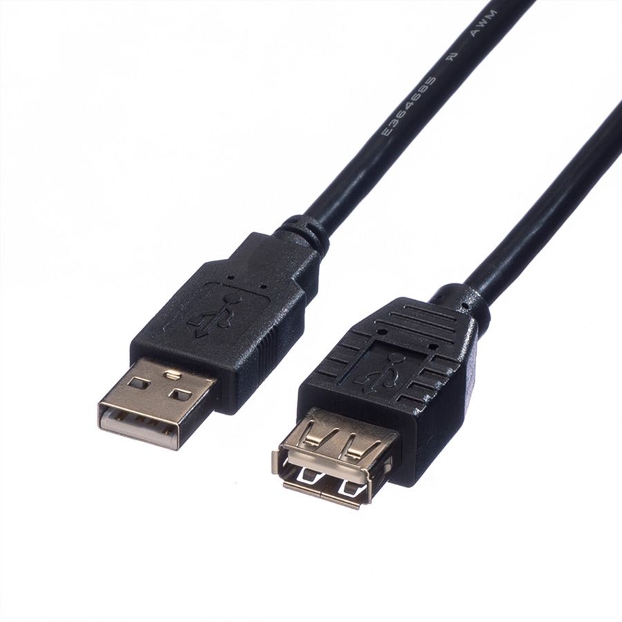 Roline USB cable type A-A M/F V. USB 2.0 Extension Cable 1.8 m - (11.02.8948) - sentinet.gr