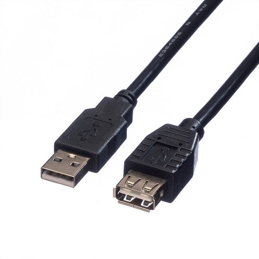 Roline USB cable type A-A M/F V. USB 2.0 Extension Cable 1.8 m - (11.02.8948) - sentinet.gr