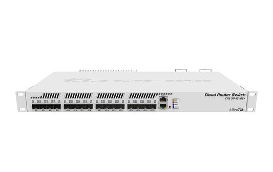 MikroTik CRS317-1G-16S+RM, Dual Core 800MHz, 1GB, 1xGigabit, 16xSFP+, Dual PSU, L6 - sentinet.gr
