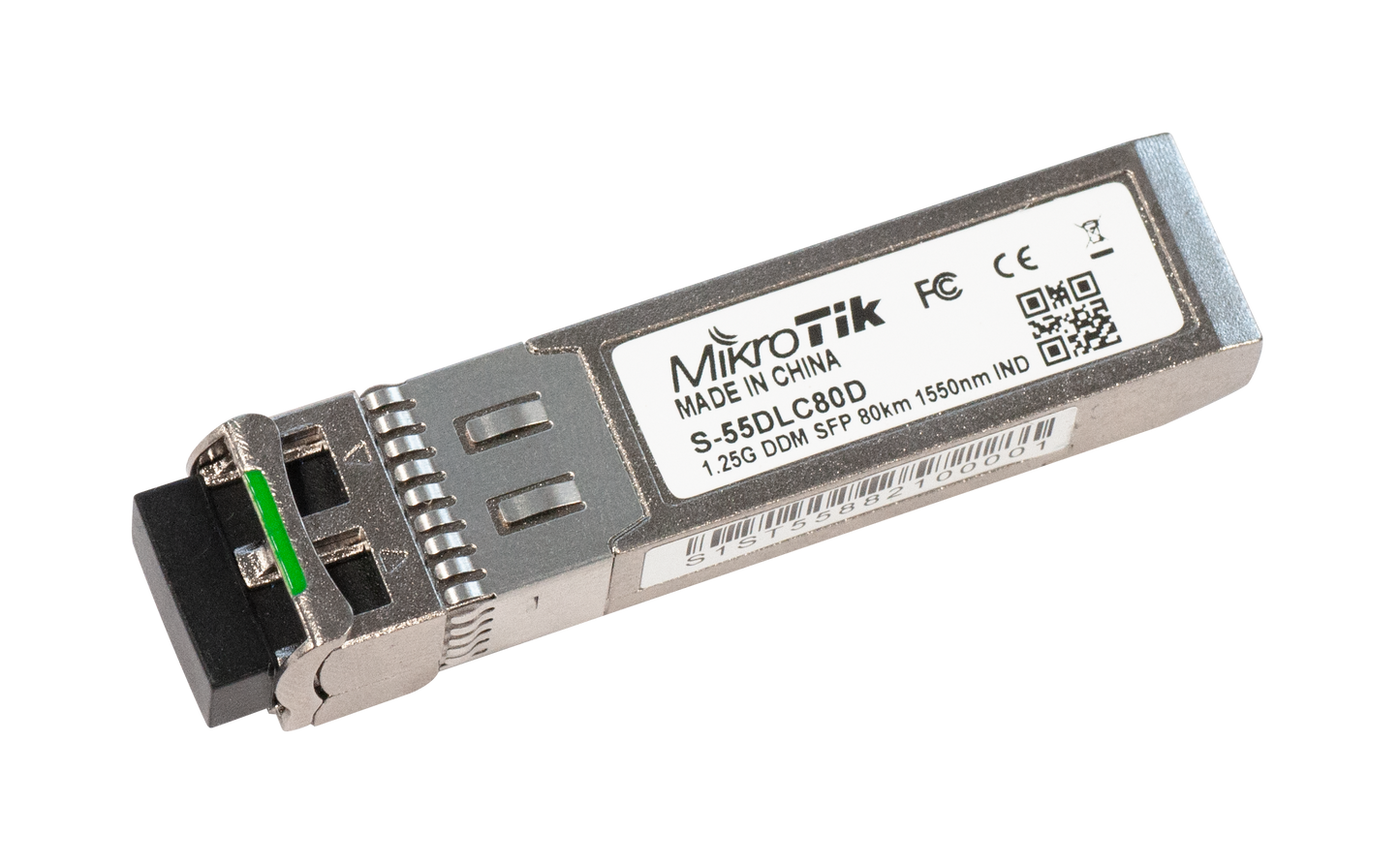 MikroTik S-55DLC80D, SFP (1.25G) module, 80km, Single Mode - sentinet.gr