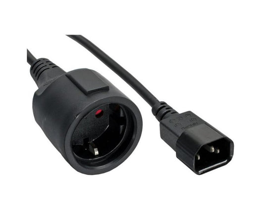 INTOS ELECTRONIC ΚΑΛΩΔΙΟ Schuko F ΣΕ C14 0.5m - (16659K) - sentinet.gr