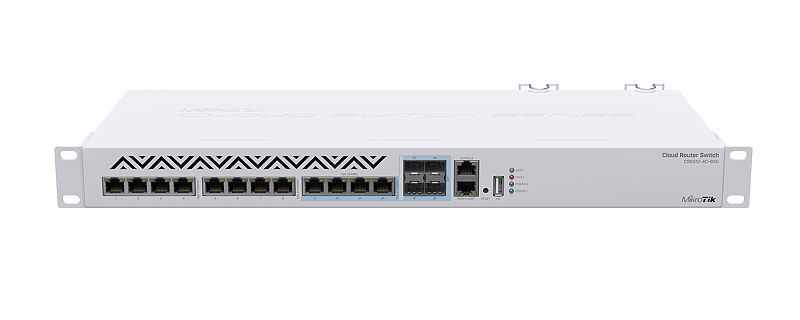 MikroTik CRS312-4C+8XG-RM, 650MHz, 64MB, 8x 10G Ethernet Ports, 4x 10G Combo Ports, USB, Dual PSU, L5 - sentinet.gr