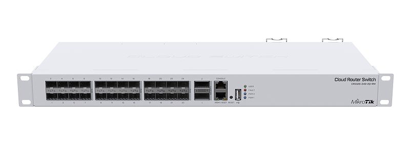 MikroTik CRS326-24S+2Q+RM, 650MHz, 64MB, 24xSFP+, 2xQSFP+ 40G, Dual PSU, L5 - sentinet.gr