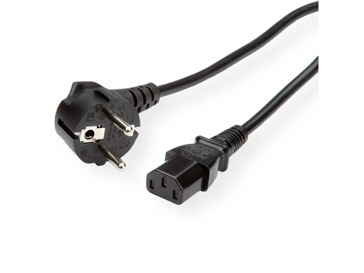 Roline ΚΑΛΩΔΙΟ ΤΡΟΦΟΔΟΣΙΑΣ 3m Schuko Plug Straight IEC Conncector - (19.08.1030) - sentinet.gr