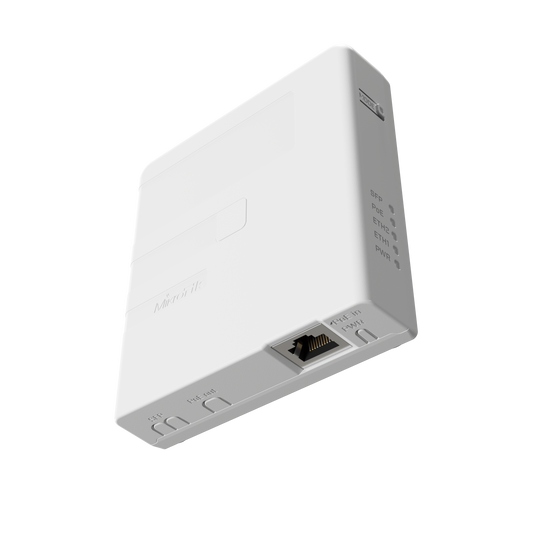 MikroTik GPEN21, Gigabit Wall Mount PoE Injector 12-57V, PoE In 802.3af/at, DC In, 1x SFP - sentinet.gr