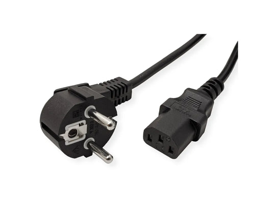 VALUE ΚΑΛΩΔΙΟ ΤΡΟΦΟΔΟΣΙΑΣ 1.8m Schuko Plug Straight IEC Conncector - (19.99.1018) - sentinet.gr