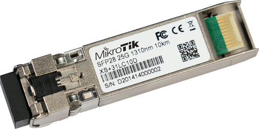 MikroTik XS+31LC10D, A combined 1.25G SFP, 10G SFP+ and 25G SFP28 module, 10km, Single Mode - sentinet.gr