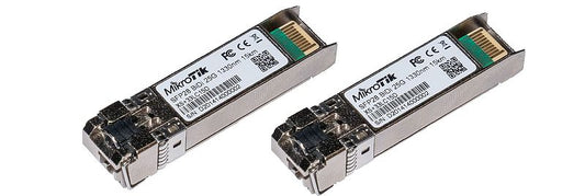MikroTik XS+2733LC15D, A kit of two combined 1.25G SFP, 10G SFP+ and 25G SFP28 modules, 15 km, 1270nm + 1330nm - sentinet.gr