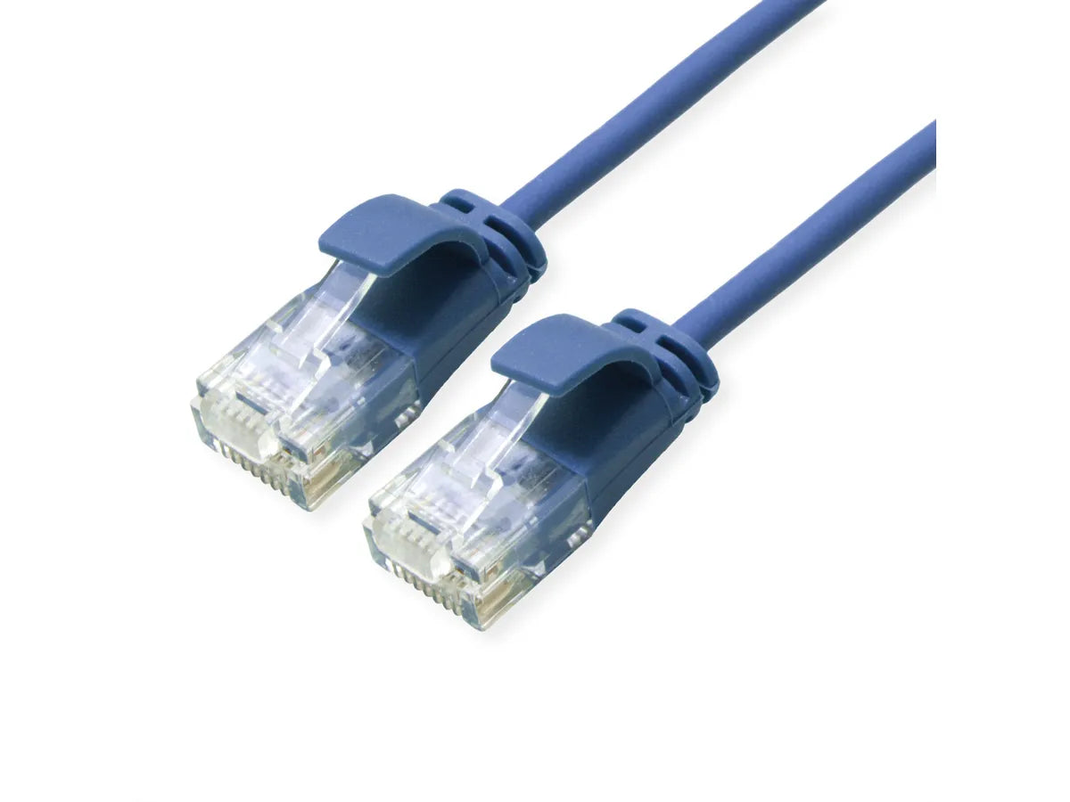Roline UTP 0.30m Cat6a Blue Slim LSZH - (21.15.3941) - sentinet.gr