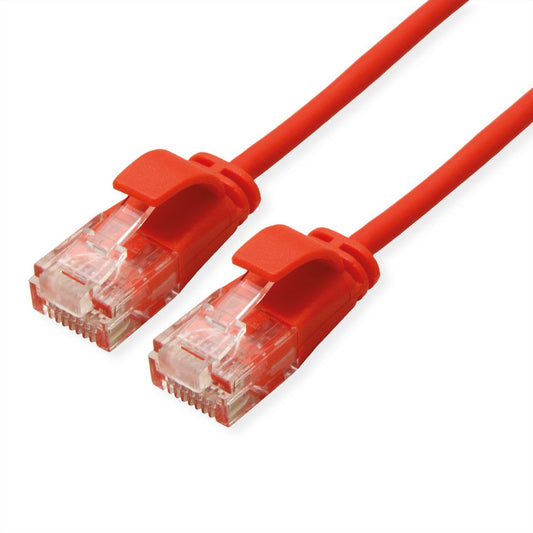 Roline UTP 0.5m Cat6a Red Slim LSZH - (21.15.3912) - sentinet.gr