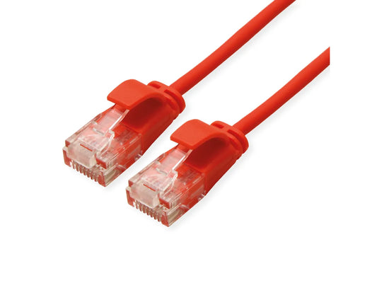 Roline UTP 0.15m Cat6a Red Slim LSZH - (21.15.3910) - sentinet.gr