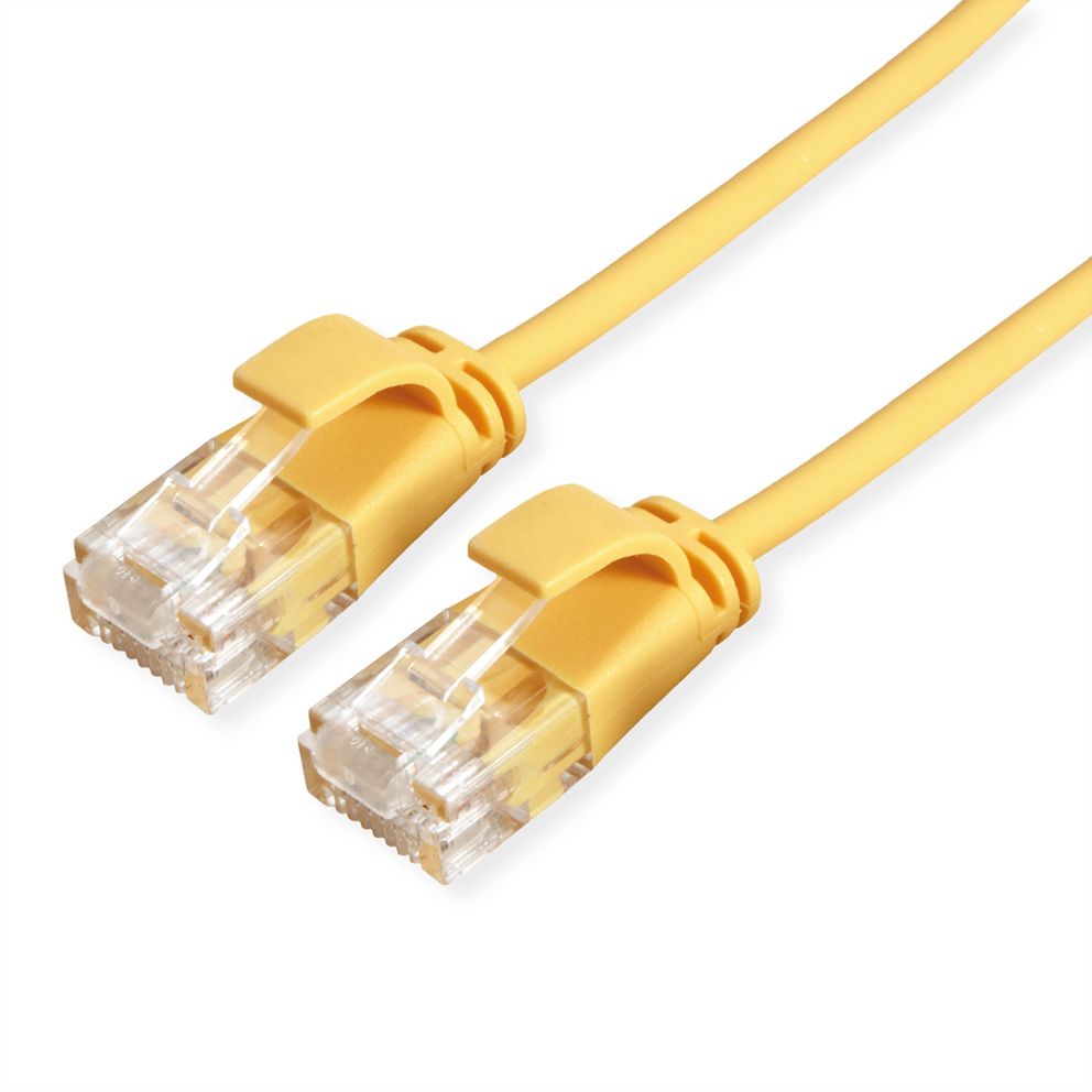 Roline UTP 0.5m Cat6a Yellow Slim LSZH - (21.15.3922) - sentinet.gr