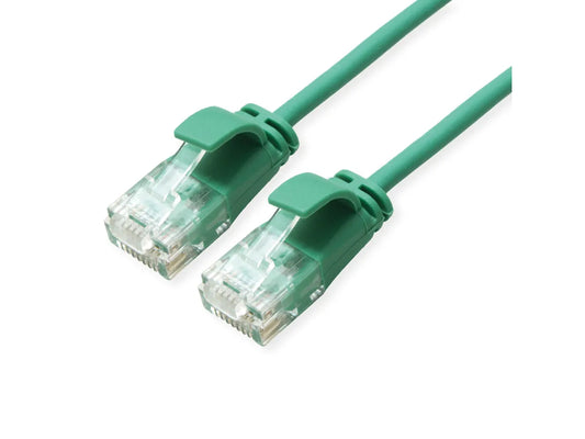 Roline UTP 0.15m Cat6a Green Slim LSZH - (21.15.3930) - sentinet.gr