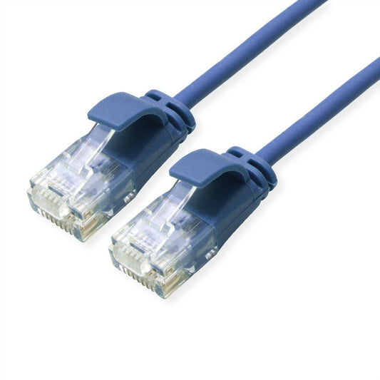 Roline UTP 0.5m Cat6a Blue Slim LSZH - (21.15.3942) - sentinet.gr
