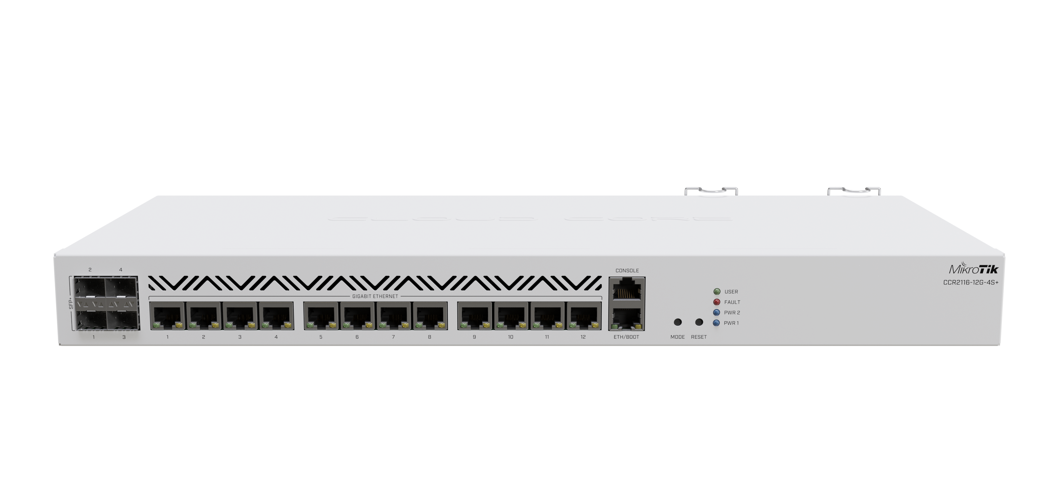 MikroTik CCR2116-12G-4S+, 16x 2.0GHz, 16GB, 12xGigabit, 4xSFP+, Dual PSU, L6 - sentinet.gr