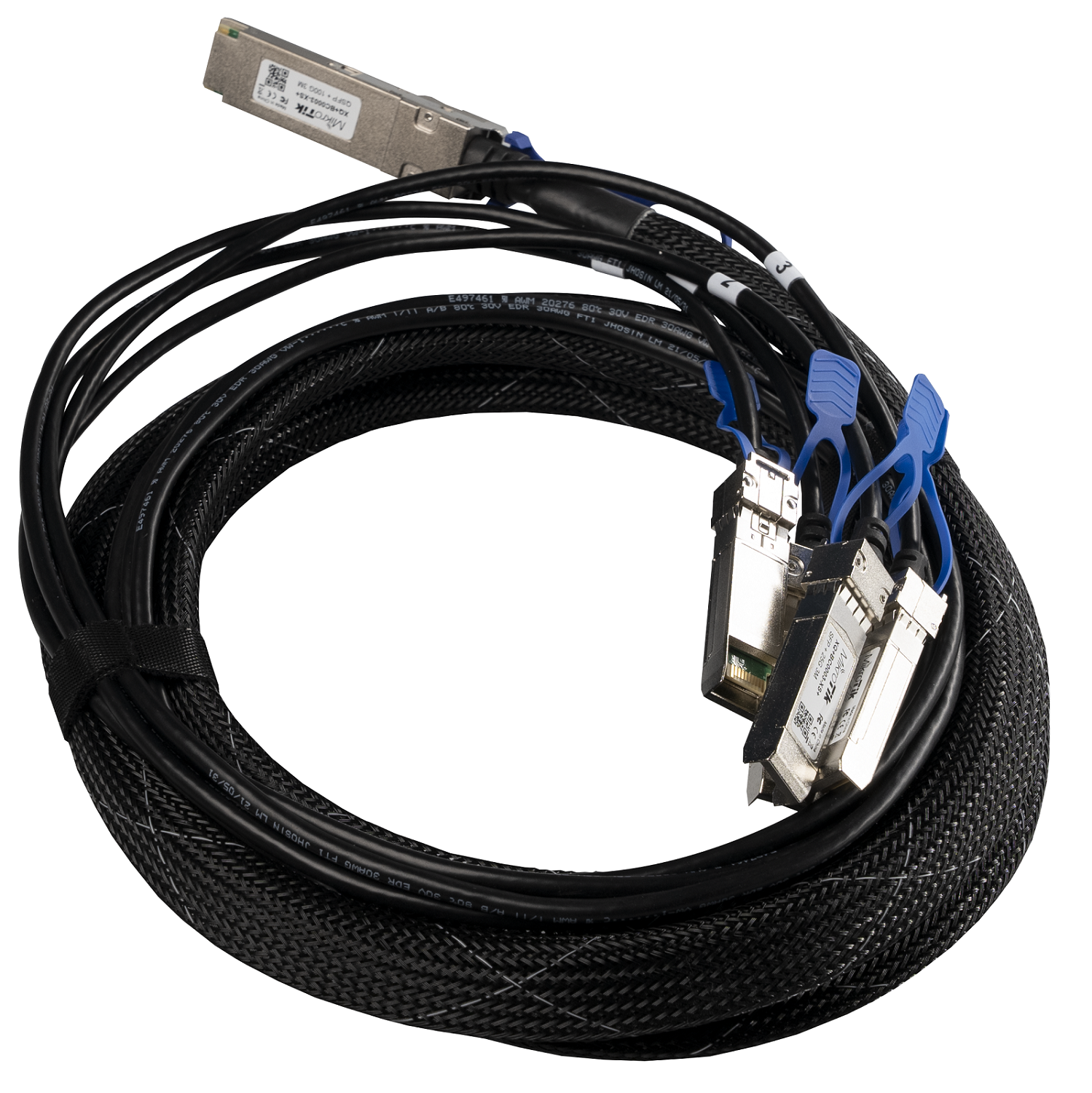 MikroTik XQ+BC0003-XS+, 100Gbps QSFP28 break-out cable to 4x 25Gbps SFP28, 3m - sentinet.gr