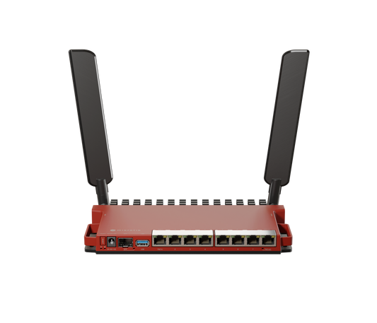 MikroTik L009UiGS-2HaxD-IN, 4dBi, 30dBm 2x2 @ 2.4GHz, Dual Core 800MHz, 512MB, 8xGigabit, 1xSFP, USB 3.0, PoE in, 1xPoE out, WiFi 6, AX600, L5 - sentinet.gr