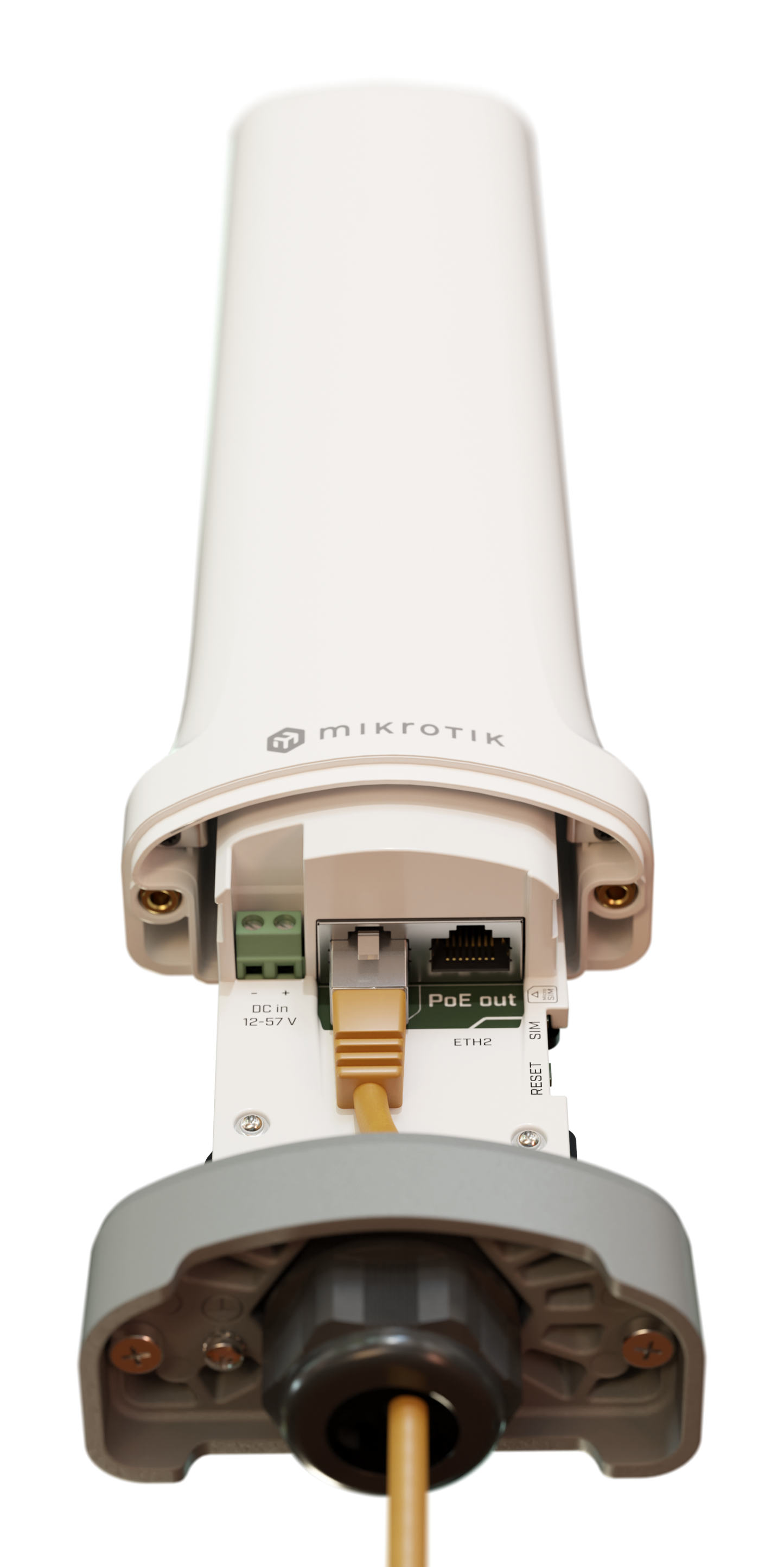 MikroTik CME22-2n-BG77, CME Gateway, build-in NB/CAT-M LTE modem, 2dBi, 1x1 @ 2.4GHz, 650MHz, 64MB, 2xEthernet, 1x Nano SIM, PoE-in, PoE-out, IP66, L4 - sentinet.gr