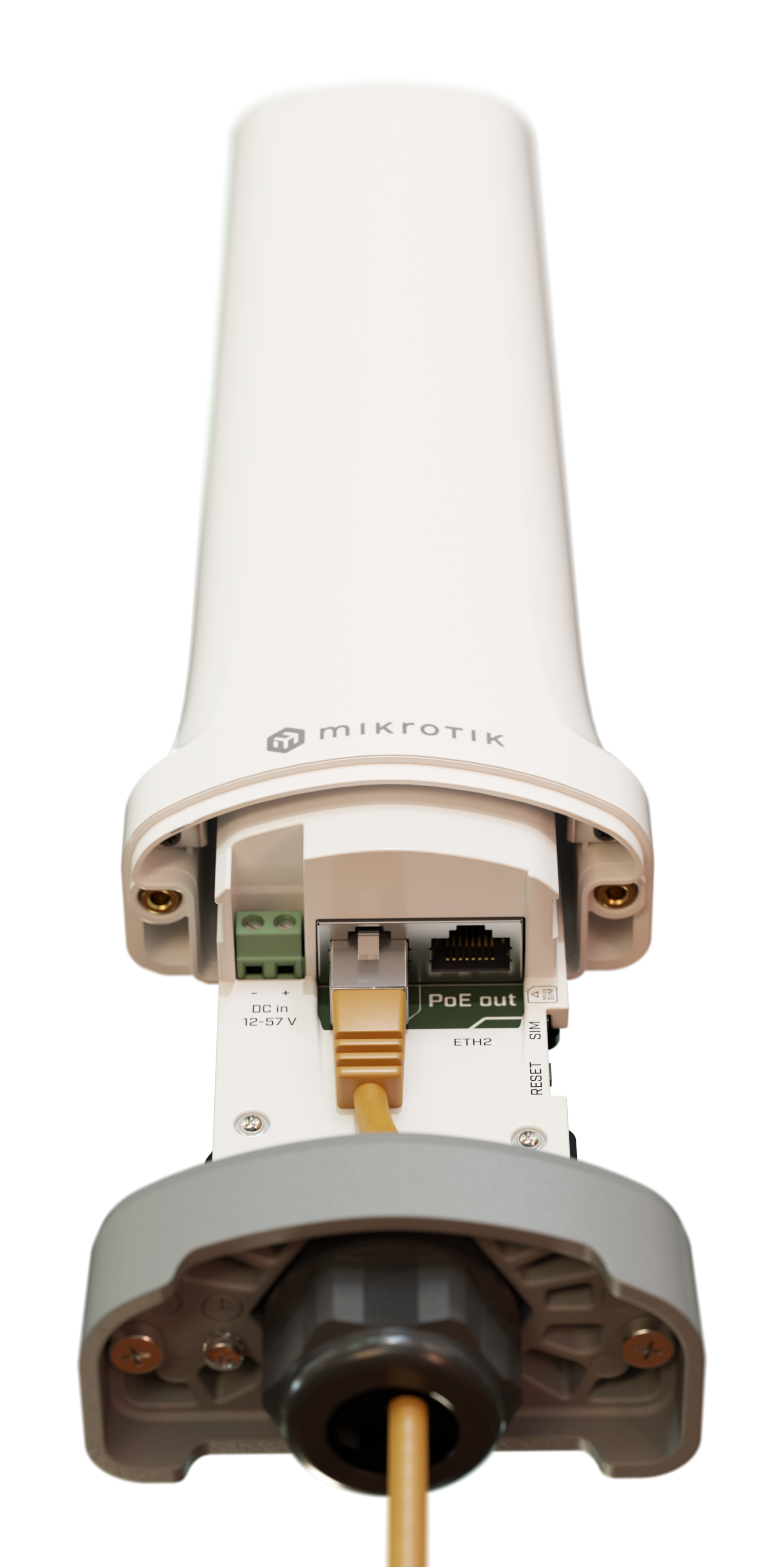 MikroTik CME22-2n-BG77, CME Gateway, build-in NB/CAT-M LTE modem, 2dBi, 1x1 @ 2.4GHz, 650MHz, 64MB, 2xEthernet, 1x Nano SIM, PoE-in, PoE-out, IP66, L4 - sentinet.gr